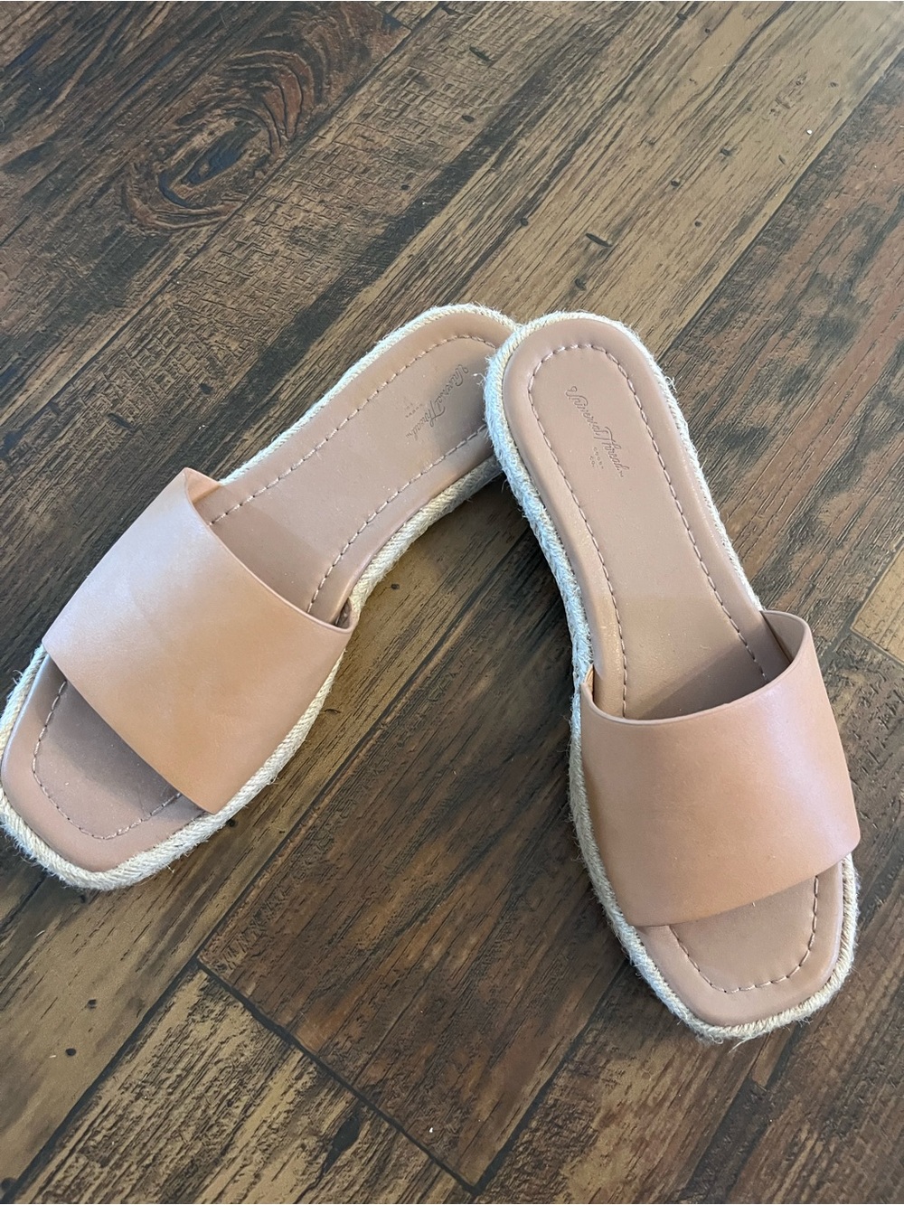 Universal Thread Slide Sandals in Camel - Women